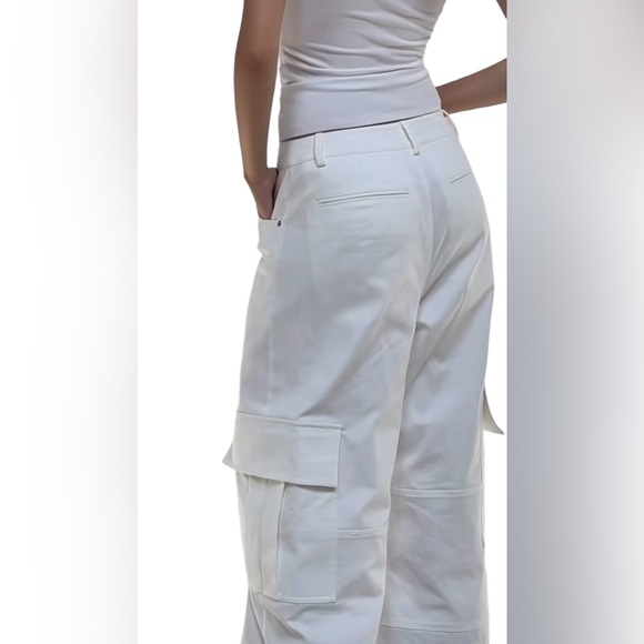 Local European Relaxed Cargo Denim Pants Wide Leg Oversized Medium - Picture 4 of 10